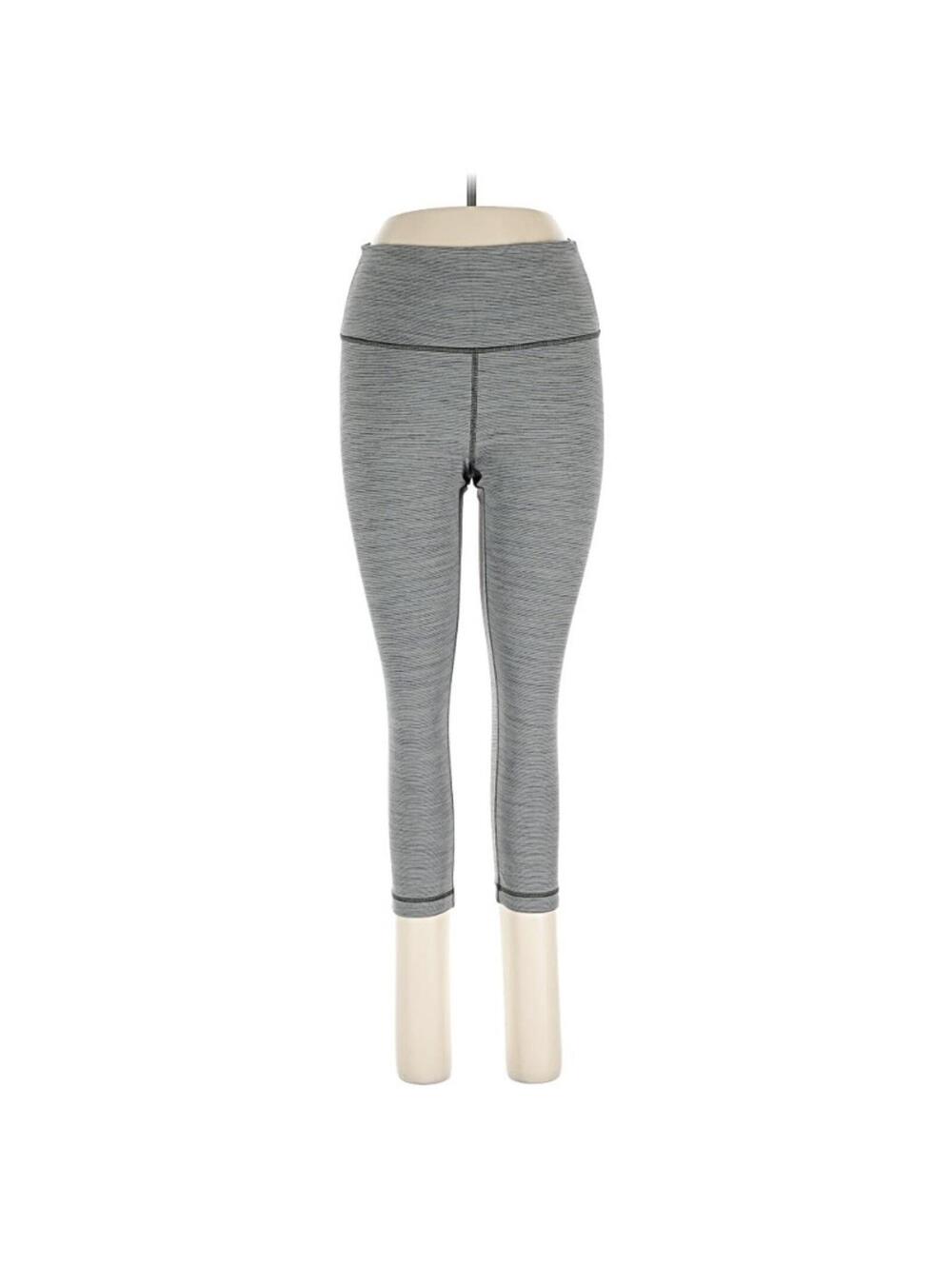 Lululemon Gray High Rise Waist Cropped Active Pants Size 10